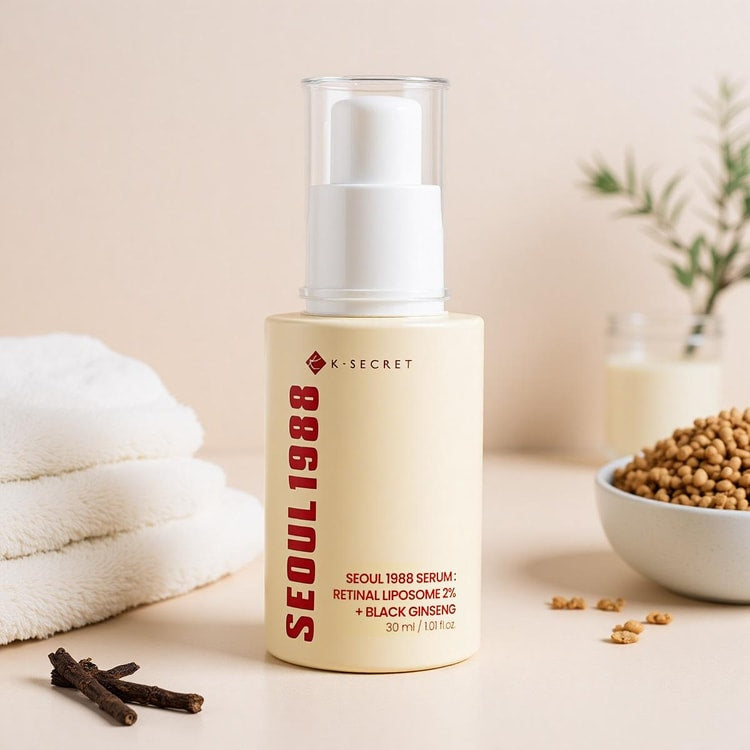 SEOUL 1988 Retinal Liposome 2% + Black Ginseng Serum for Fine Lines &amp; Firming – 30ml
