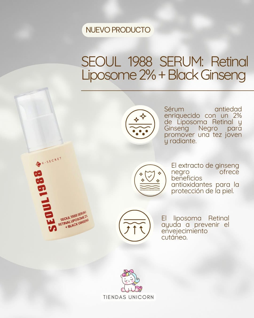 SEOUL 1988 Retinal Liposome 2% + Black Ginseng Serum for Fine Lines &amp; Firming – 30ml